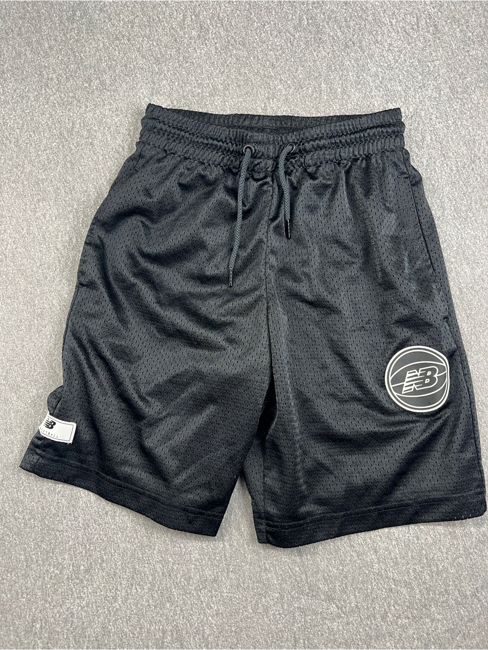 New Balance Men’s Black Athletic Mesh Drawstring Shorts